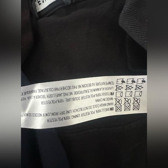 En Saison Navy Pleated Tiered Long Sleeve Mini Dress / Tunic Top XS Ruffle Sheer - Picture 10 of 10